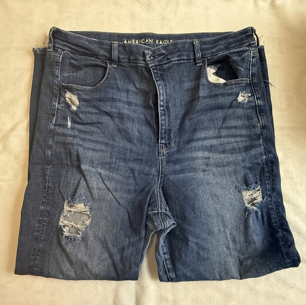 American Eagle Plus Size Women's Distressed Next Level Stretch Jeans